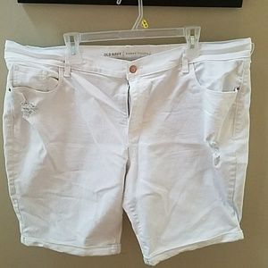 Old navy white denim shorts